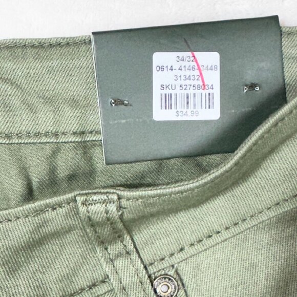 Urban ID Men's 34 Green Distressed Destructed Skinny Jeans - Casual Denim Bottom - Picture 6 of 13